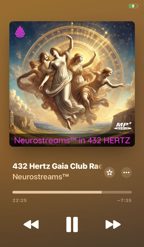 Neurostreams in 432 Hertz auf dem Handy